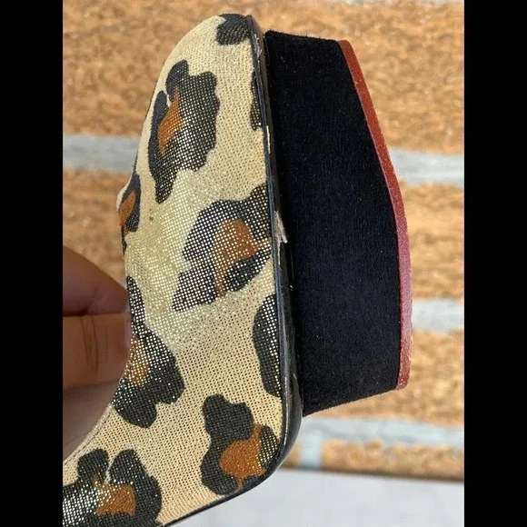 Charlotte Olympia Dolly Leopard Beige Gold Black Figure Heel Platform Pu… - Picture 9 of 16